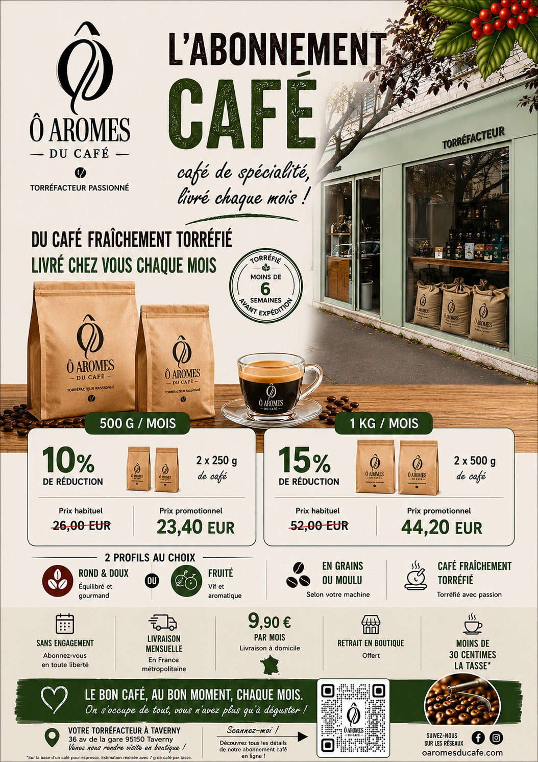 Cafe rond abonnement